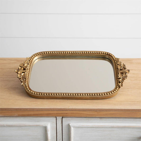 Antique Inspired Mirror Tray