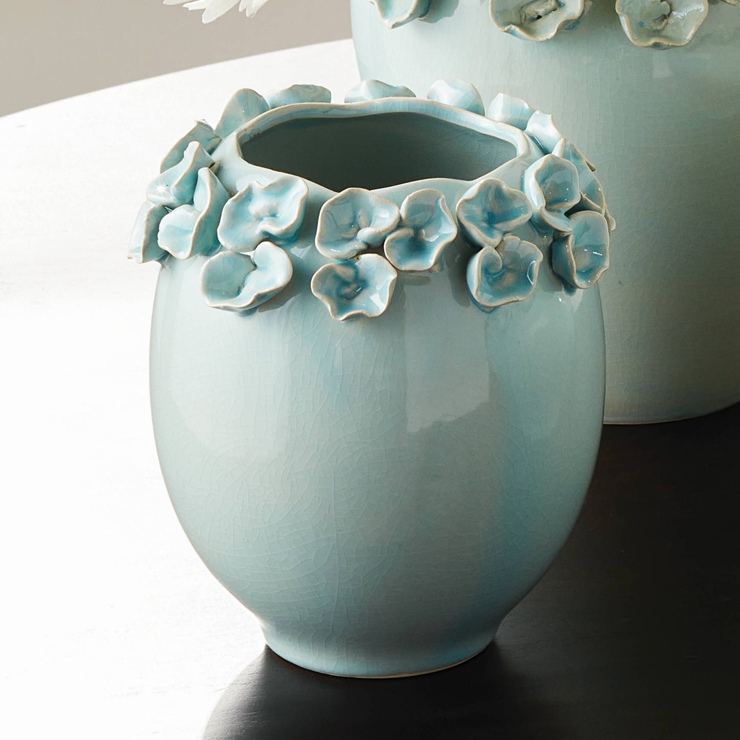 Petite Fleur Vase Short, Blue