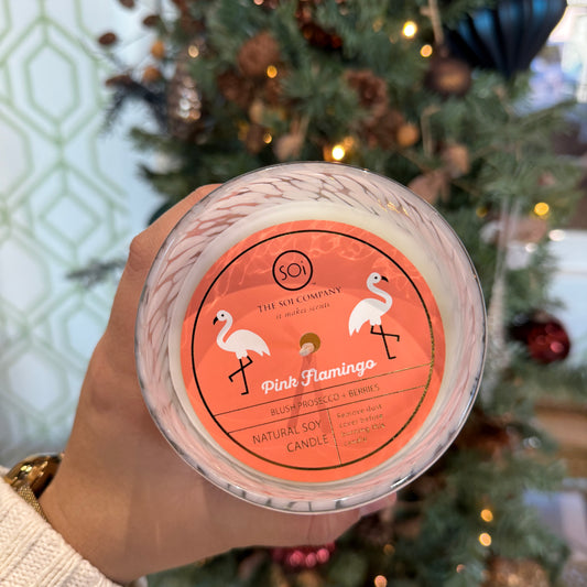 Flamingo Icon Candle - 12 Oz