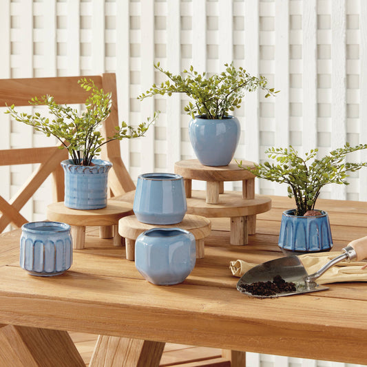 Dezie Mini Pots, Blue- sold individually