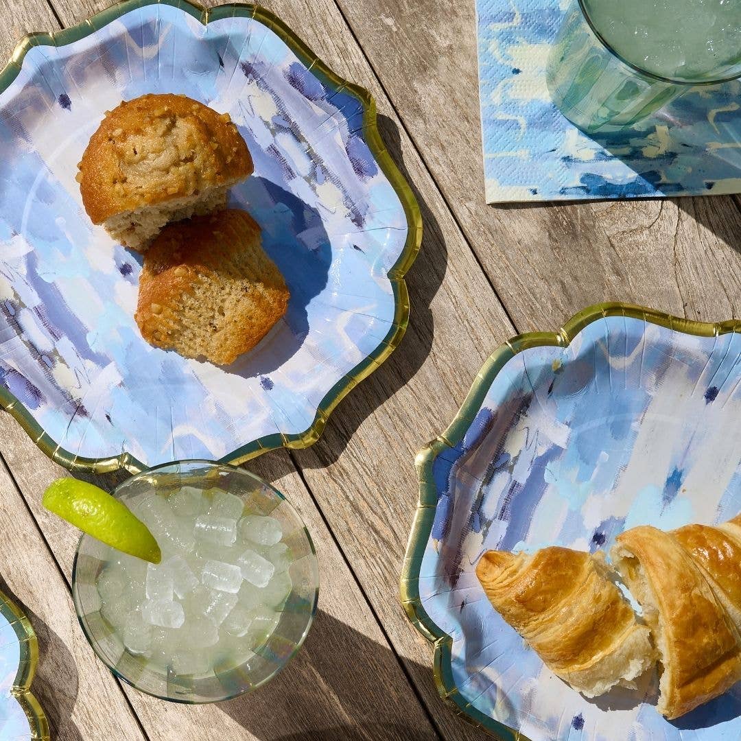 Ocean Breeze Paper Cocktail Plates: One Size