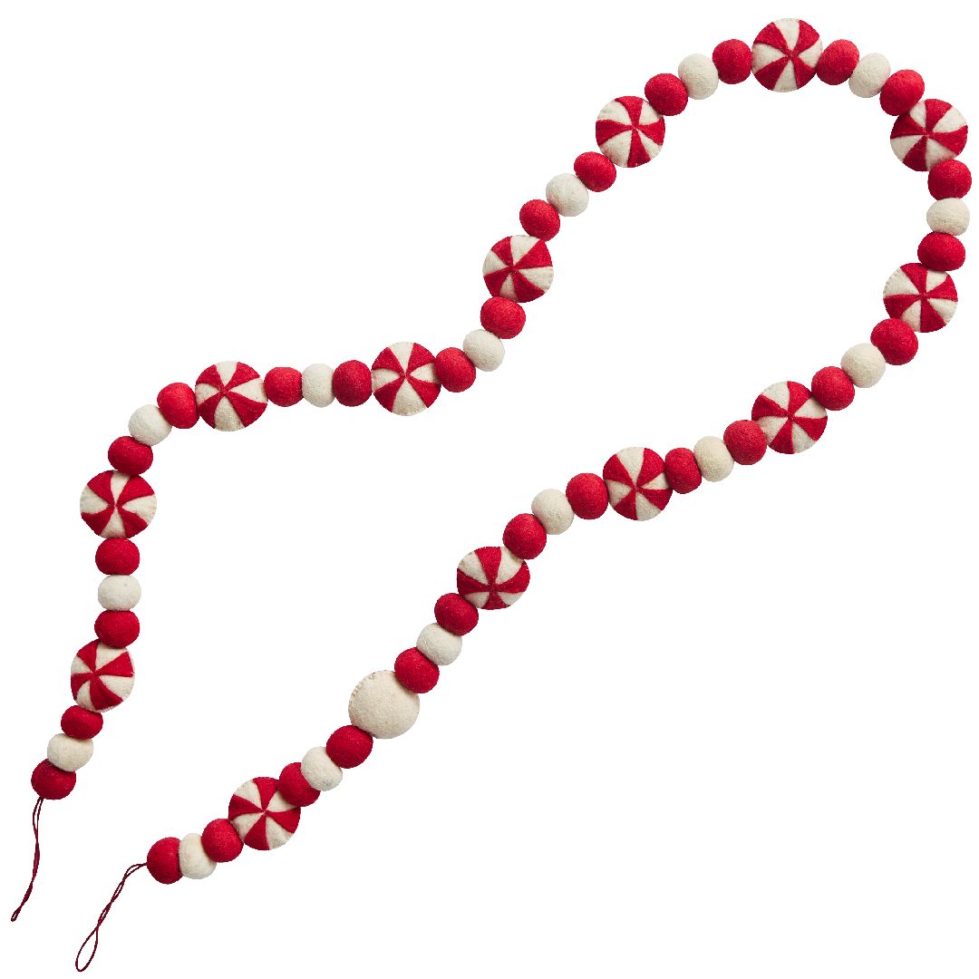 PEPPERMINT WOOL GARLAND