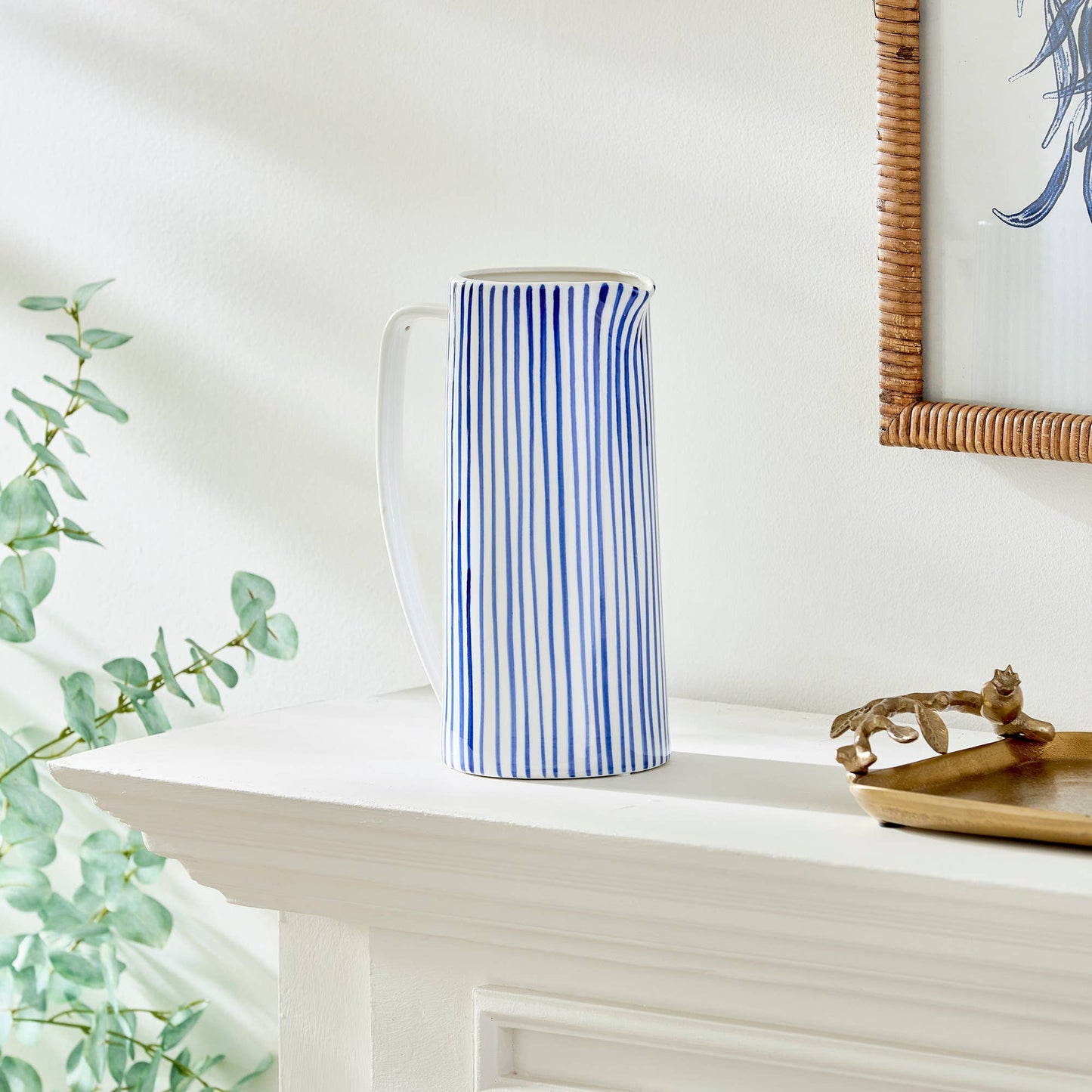 Lila Decorative Pitcher Large: BLUE / CERAMIC