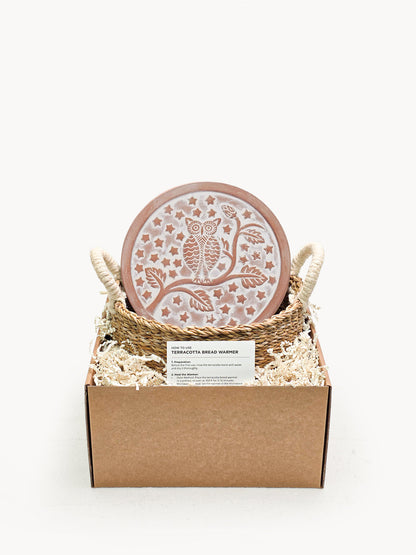 Bread Warmer & Basket - Owl Round