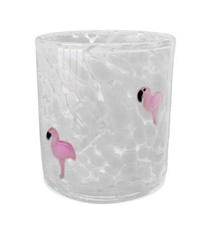 Pink Flamingo12oz White Flamingo Confetti Candle