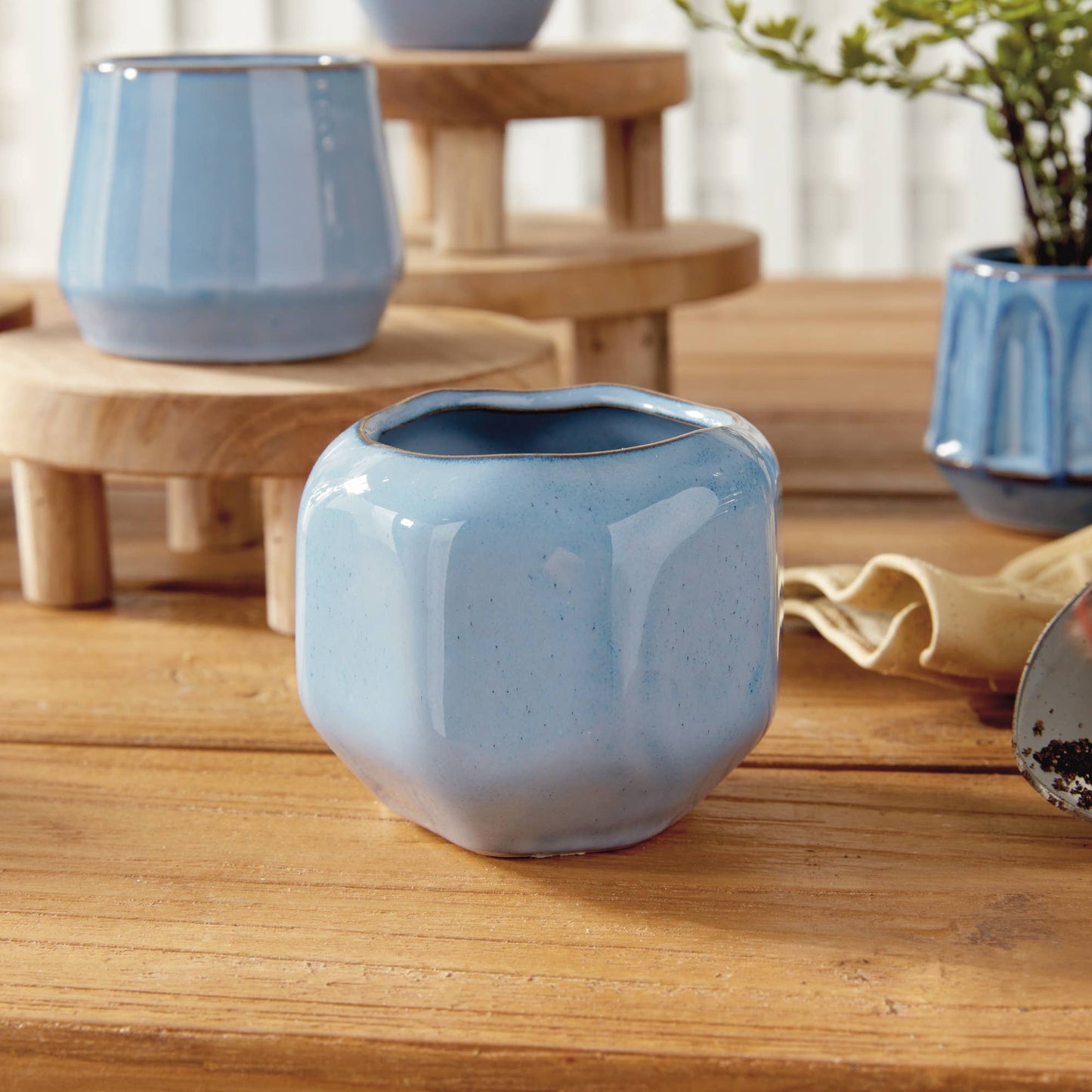 Dezie Mini Pots, Blue- sold individually