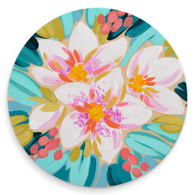 Blooming Flower Garden Coasters - (Set of 4)