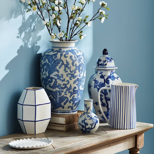 Lila Decorative Pitcher Small: BLUE / CERAMIC
