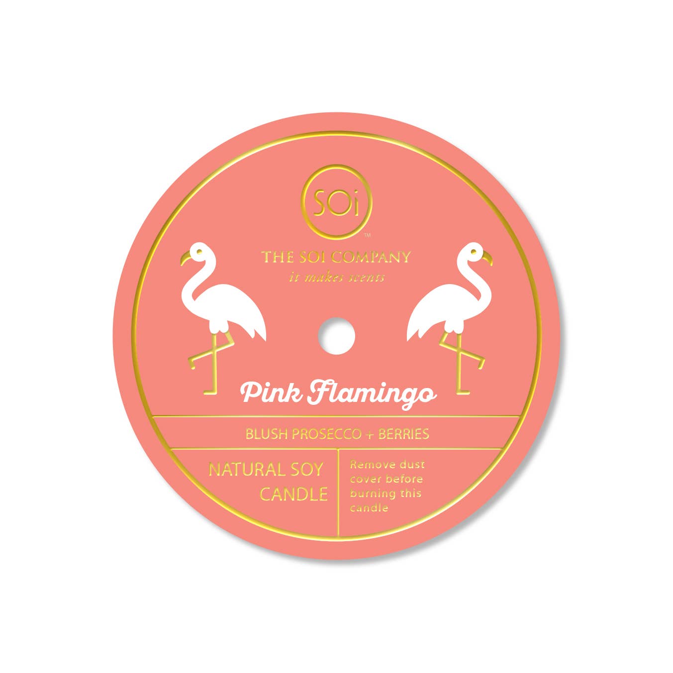Pink Flamingo12oz White Flamingo Confetti Candle