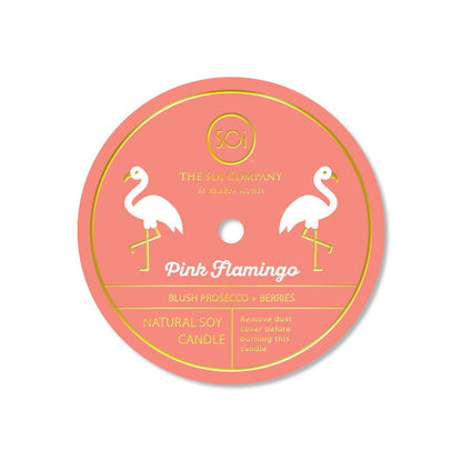 Pink Flamingo12oz White Flamingo Confetti Candle