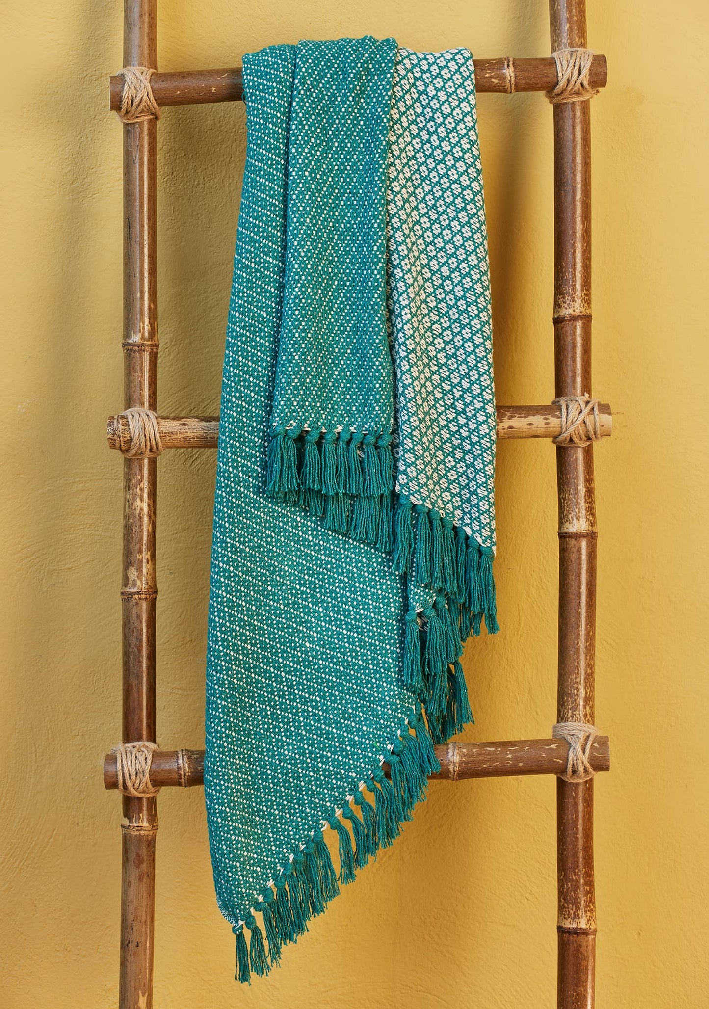 Rosalie Recycled Cotton Throw: Jade(JA)