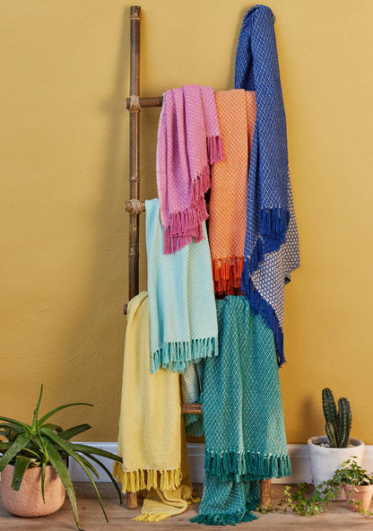 Rosalie Recycled Cotton Throw: Jade(JA)
