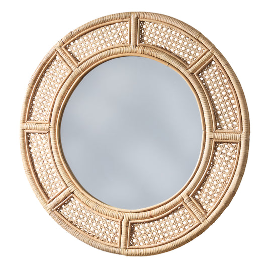 CANE ROUND MIRROR 23" DIA