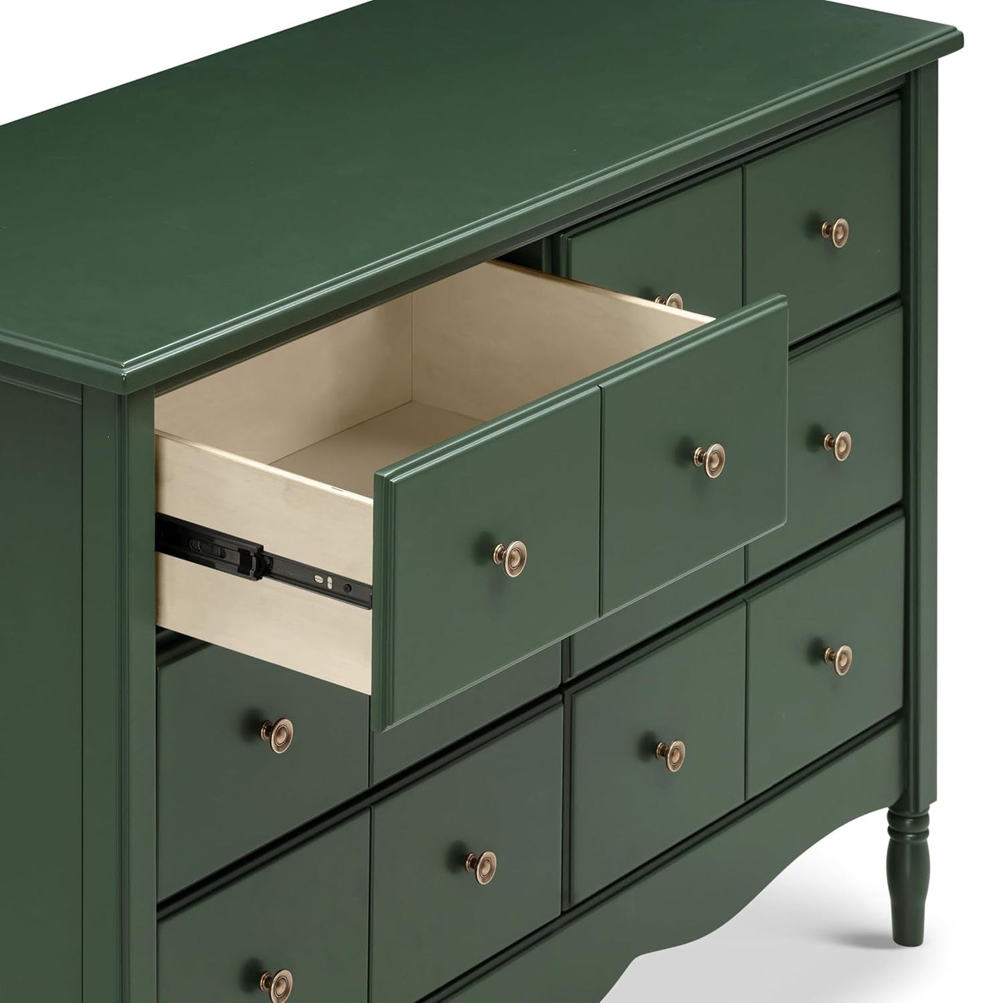 Liberty Forest Green Six Drawer Dresser With Knobs