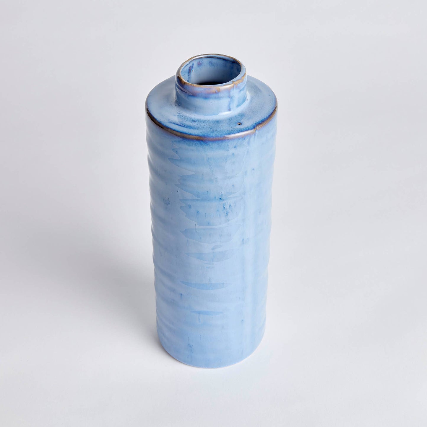 Giada Vase Medium, Blue: Blue / Ceramic/Glaze