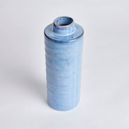 Giada Vase Medium, Blue: Blue / Ceramic/Glaze