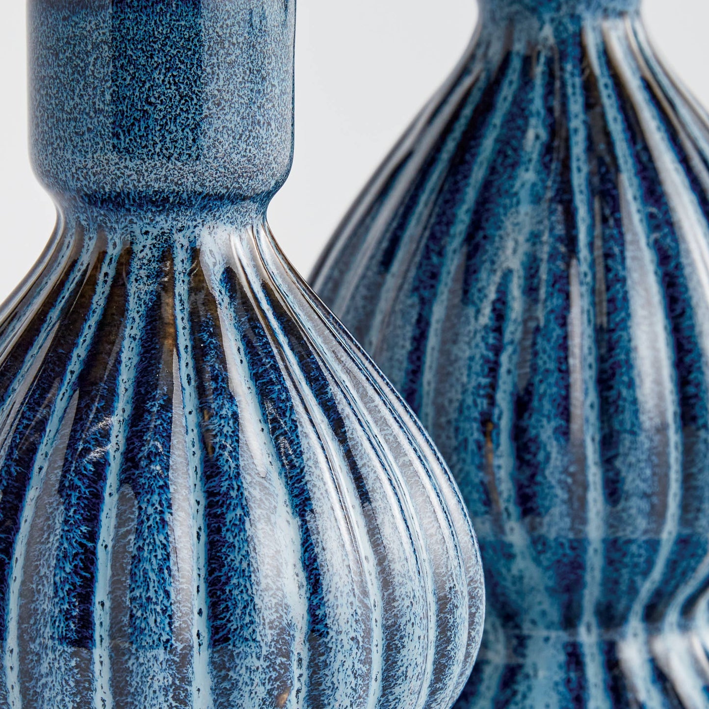 Mela Taper Holders, Blue: Set of 2