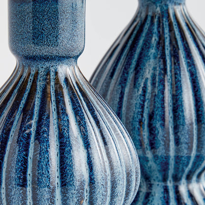 Mela Taper Holders, Blue: Set of 2