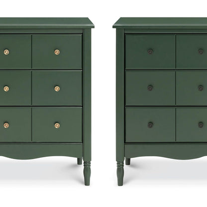 Liberty Forest Green Six Drawer Dresser With Knobs