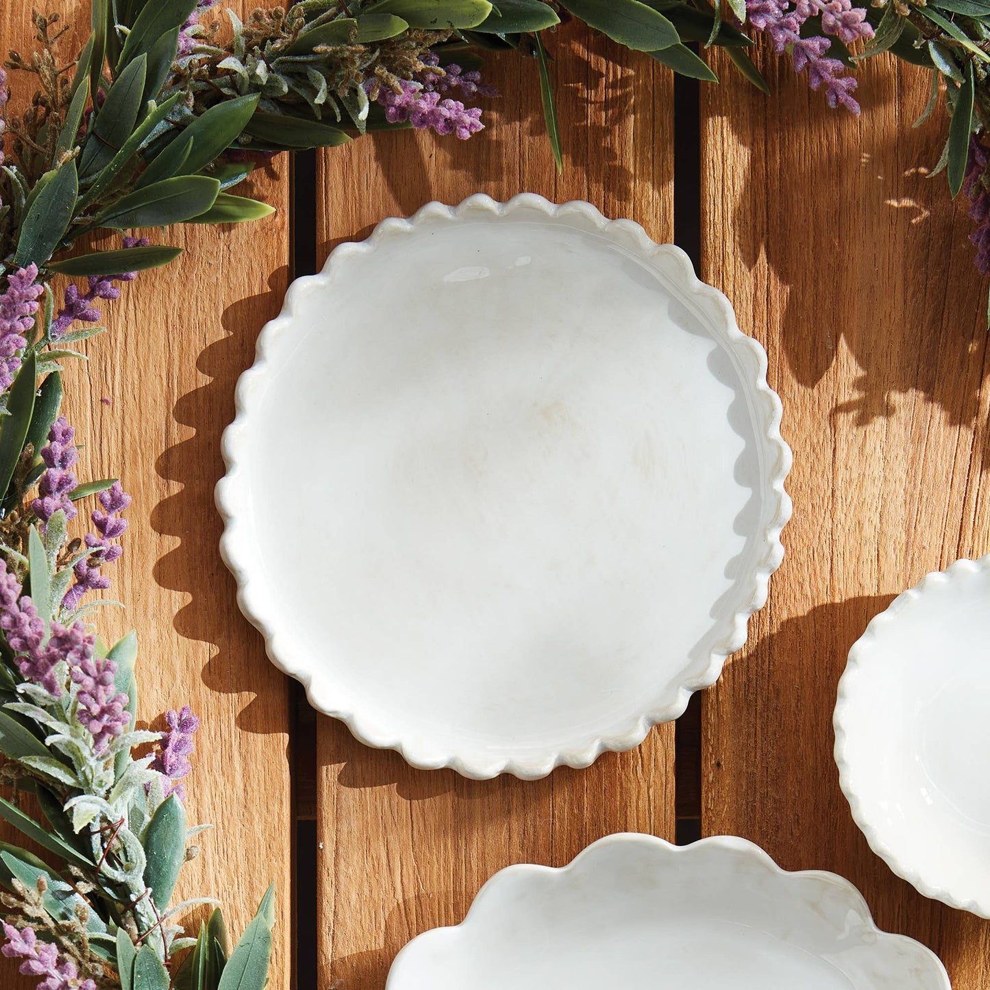 Maddie Petite Round Tray, White