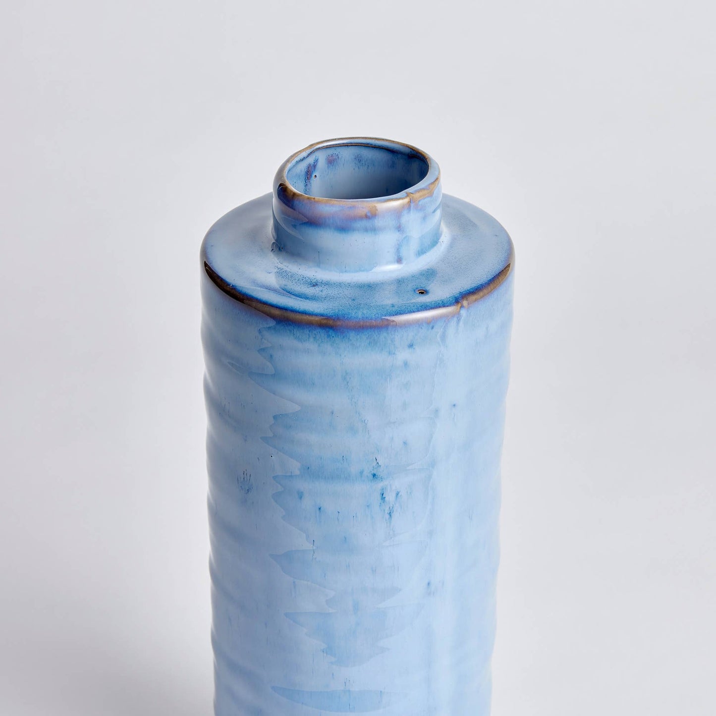 Giada Vase Medium, Blue: Blue / Ceramic/Glaze