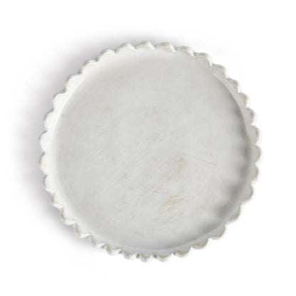 Maddie Petite Round Tray, White