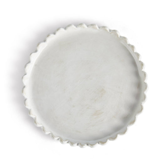 Maddie Petite Round Tray, White