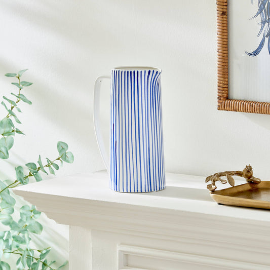 Lila Decorative Pitcher Large: BLUE / CERAMIC