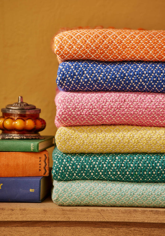 Rosalie Recycled Cotton Throw: Jade(JA)