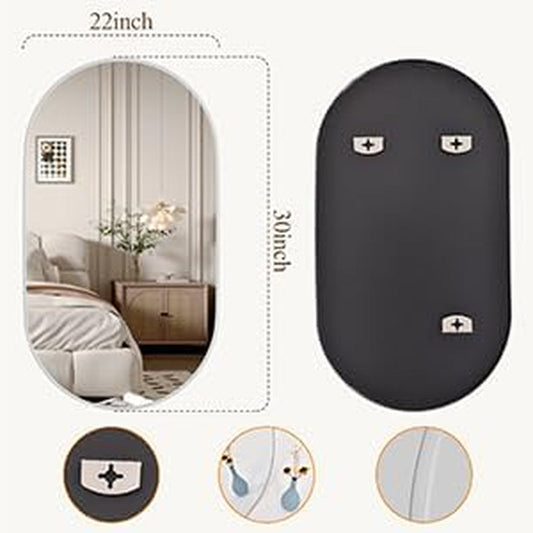 Gold Oval Bathroom Mirror 20x28 Wall Decor Mirror Style