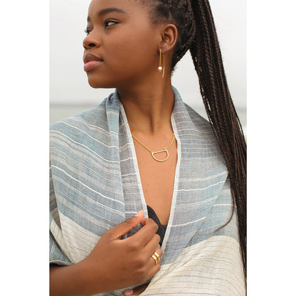 Two-Tone Freshwater Pearl Hook Earrings