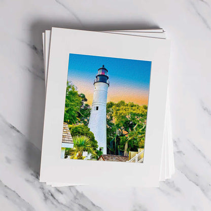Key West Lighthouse Matted Print