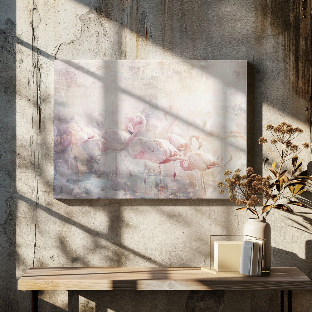 Flamingo Animal Vintage Art Illustration Wallart 10